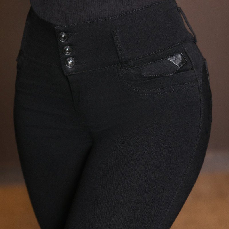 Jean con Tiro Medio Extra Realce Bota...